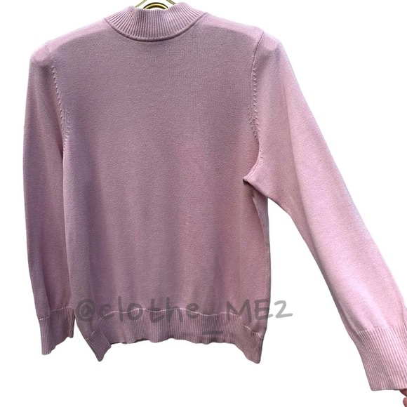 Roz & Ali - light mauve mock turtleneck long sleeve sweater, Size 1X - Picture 4 of 8